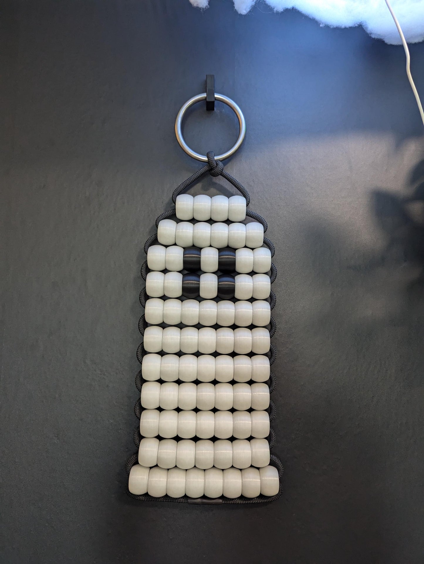 Handmade Jumbo 90s Ghost Bead Keychain