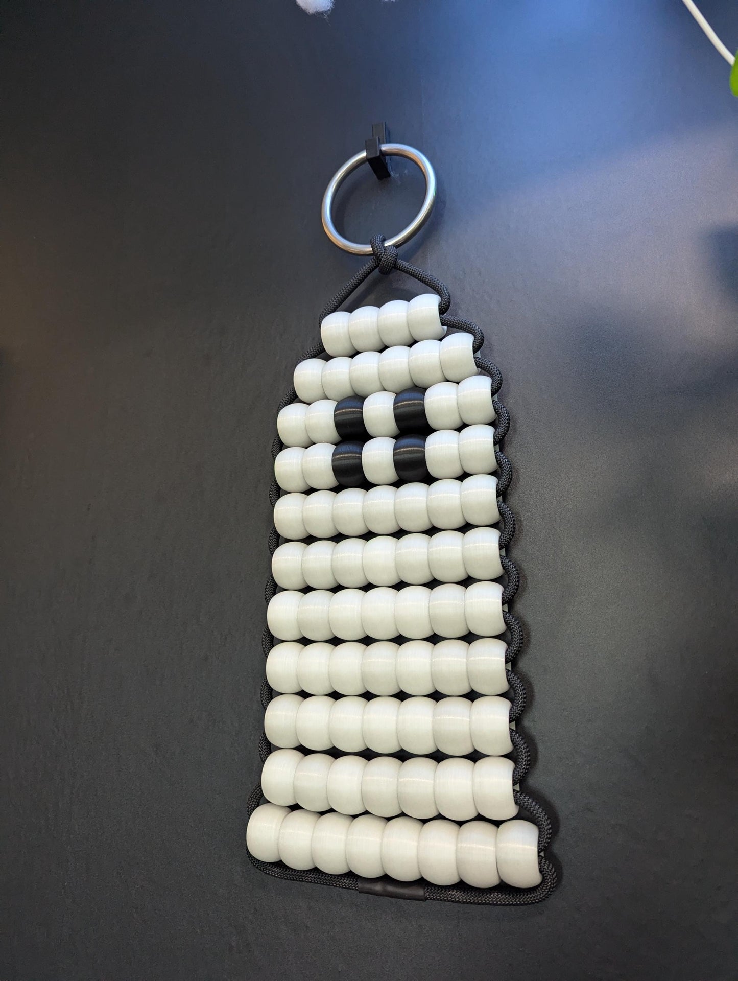 Handmade Jumbo 90s Ghost Bead Keychain